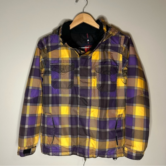 Burton Fray Plaid Snowboard Winter Jacket Coat. - Picture 2 of 15
